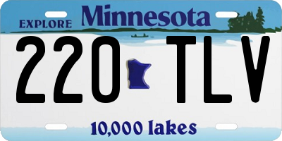 MN license plate 220TLV