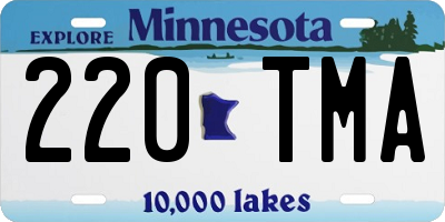 MN license plate 220TMA