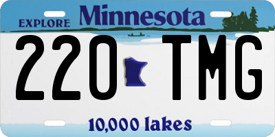 MN license plate 220TMG