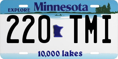 MN license plate 220TMI