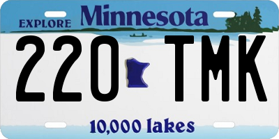 MN license plate 220TMK
