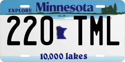 MN license plate 220TML