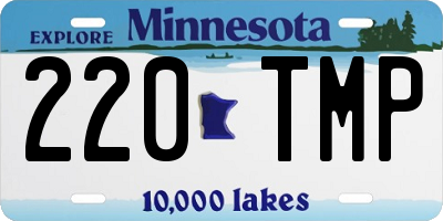 MN license plate 220TMP