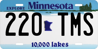 MN license plate 220TMS