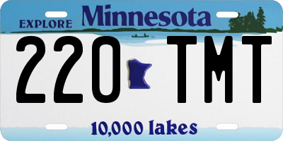 MN license plate 220TMT