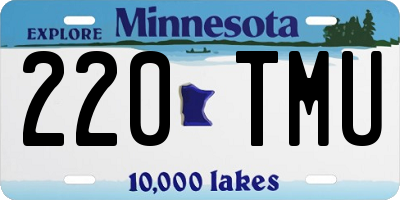 MN license plate 220TMU