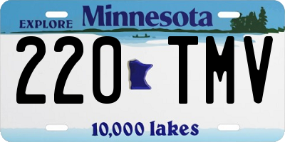 MN license plate 220TMV