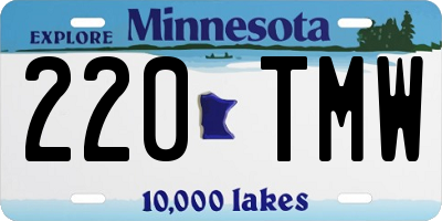 MN license plate 220TMW