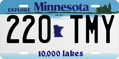 MN license plate 220TMY