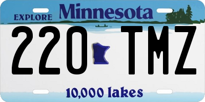 MN license plate 220TMZ
