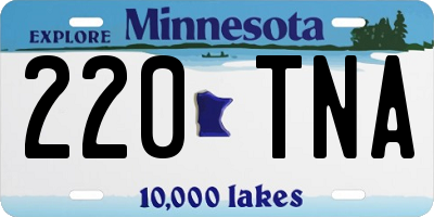 MN license plate 220TNA