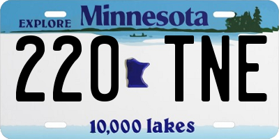 MN license plate 220TNE
