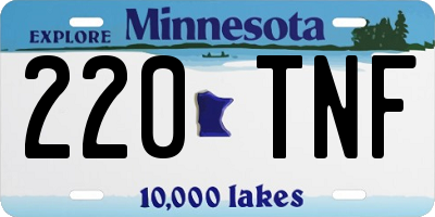 MN license plate 220TNF