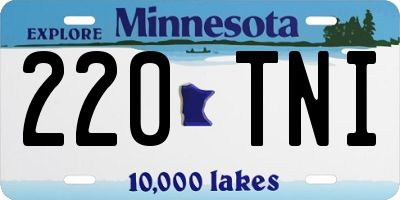 MN license plate 220TNI