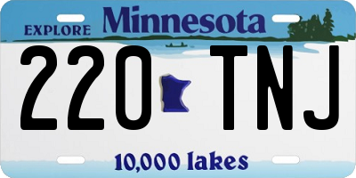 MN license plate 220TNJ