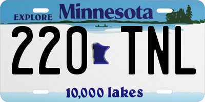 MN license plate 220TNL