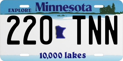 MN license plate 220TNN