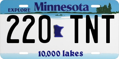 MN license plate 220TNT