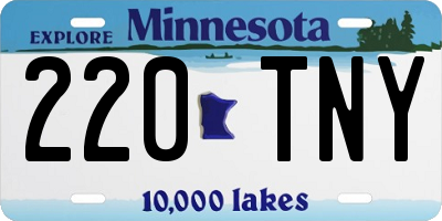 MN license plate 220TNY