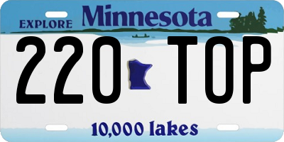MN license plate 220TOP