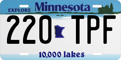 MN license plate 220TPF