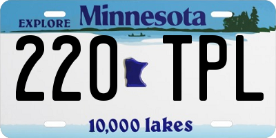 MN license plate 220TPL