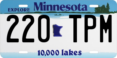 MN license plate 220TPM