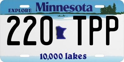 MN license plate 220TPP