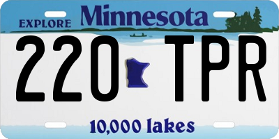 MN license plate 220TPR