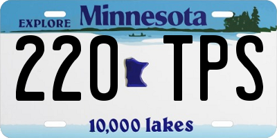 MN license plate 220TPS