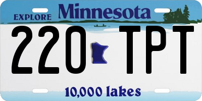 MN license plate 220TPT