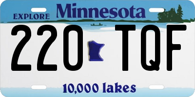 MN license plate 220TQF