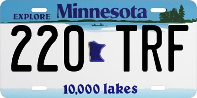 MN license plate 220TRF