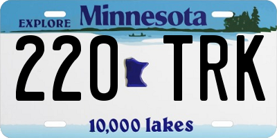 MN license plate 220TRK