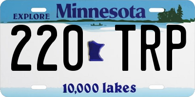 MN license plate 220TRP