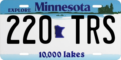MN license plate 220TRS