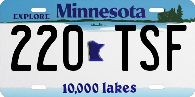 MN license plate 220TSF