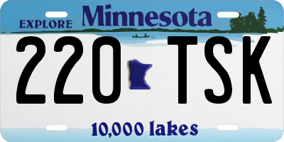 MN license plate 220TSK