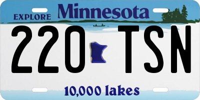 MN license plate 220TSN