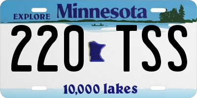 MN license plate 220TSS