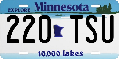 MN license plate 220TSU