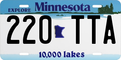 MN license plate 220TTA