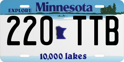 MN license plate 220TTB