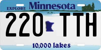 MN license plate 220TTH
