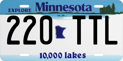 MN license plate 220TTL