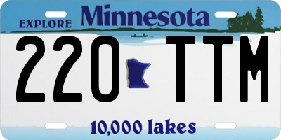 MN license plate 220TTM