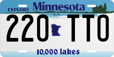 MN license plate 220TTO