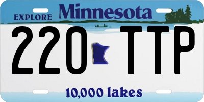 MN license plate 220TTP