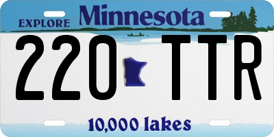 MN license plate 220TTR