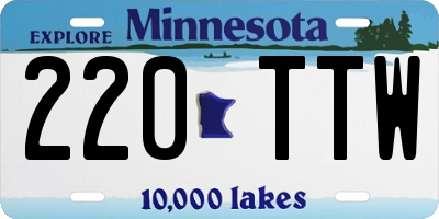 MN license plate 220TTW